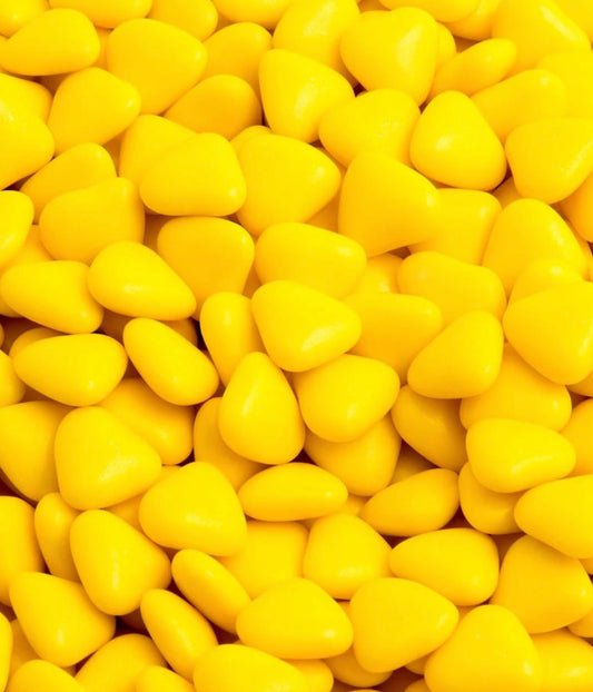 MINI HEART CHOCOLATE DRAGEES - YELLOW - 1KG